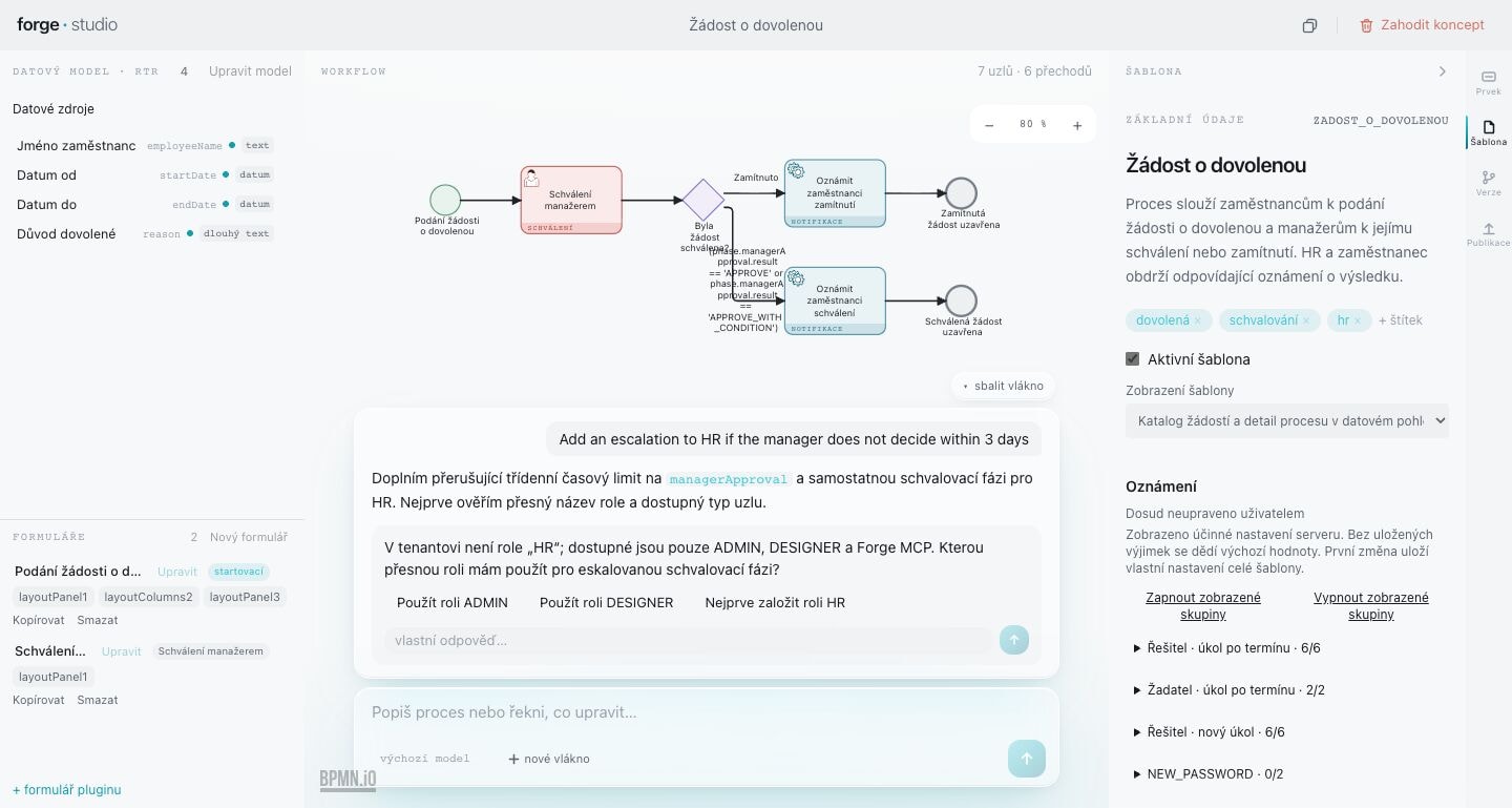Forge Studio se ptá, kterou roli použít, protože role HR v prostoru neexistuje